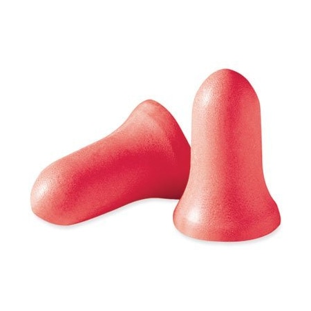 Honeywell Environmental MAXIMUM Disposable Polyurethane Foam Ear Plugs, Bell Shape, 33 dB, Coral MAX1D